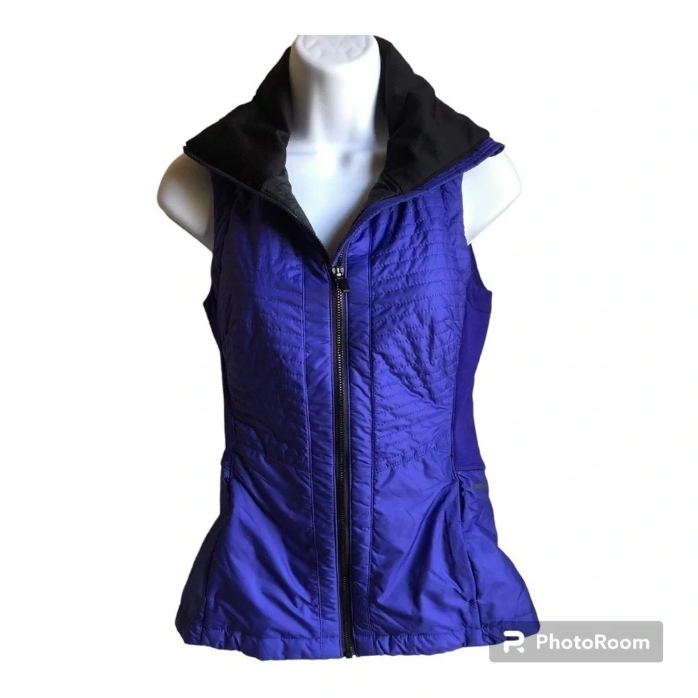 Athleta indigo zip up sprinter vest xxs
